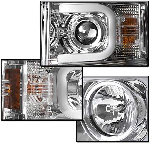 ZMAUTOPARTS za 2014-2015 Chevy Silverado 1500 LED DRL Chrome projektor farovi lampe sa 6,25 plava LED DRL svjetla