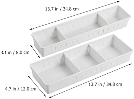 Cabilock Organizator fioka 2kom organizatori fioka za stolove podijeljene kante za odlaganje Slaganje Vanity multi-size ladice kontejner