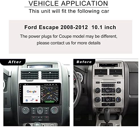 Auto Stereo Android 12 za Ford Escape 2007-2012 multimedijalni plejer GPS navigacija 9 inčni HD ekran osetljiv na dodir audio prijemnik,