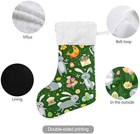 Alaza Božićne čarape Slatki Uskršnji zečji zečje klasično personalizirano velikim ukrasima čarapa za obiteljski odmor sezona Party