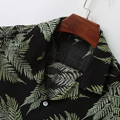 Nyybw majica s kratkim rukavima za mens regularna-fit havajska majica dolje niz tropske ljetovanje na plaži s džepom