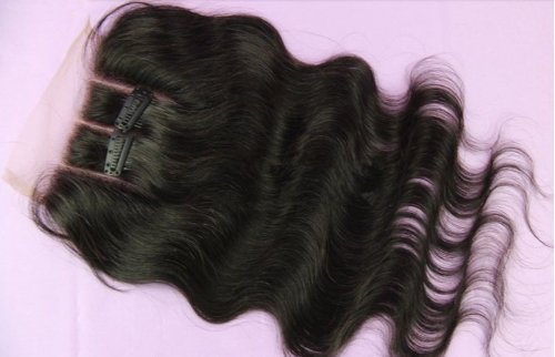 DaJun Hair 7a peruanska Djevičanska Remy kopča za ljudsku kosu sa snopovima 3 dijela zatvaranja tijela talas prirodna boja 12 zatvaranje+28