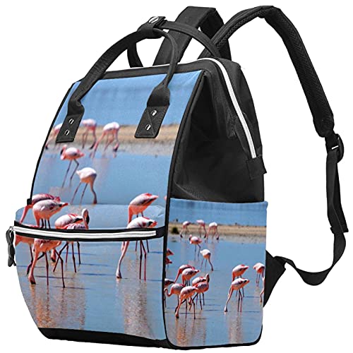 Flamingos u prirodi pelene tote torbe mammy ruksak veliki kapacitet peppy torba sestrinjska torba za njegu beba