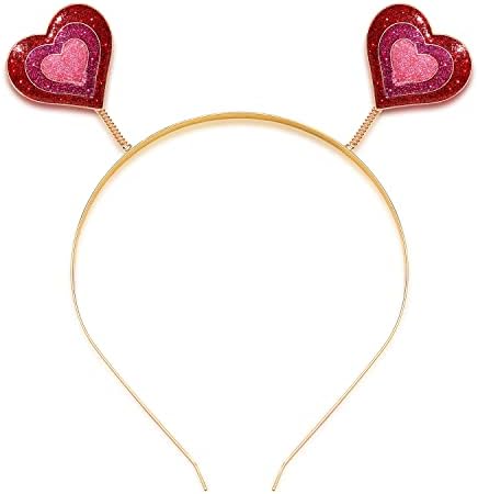 boderier svjetlucava traka za srce Valentinovo kostimirana zabava za glavu Bopper Hair Barrette hair Accessory za žene djevojke