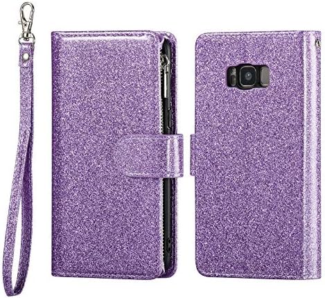 UEEBAI torbica za novčanik za Samsung Galaxy S8 Plus, Premium PU kožna magnetna torbica sa zatvaračem džepna futrola za kartice sa