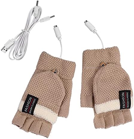 Qvkarw za muškarce Prikladne zimske rukavice za spajanje i laptop u grijanju USB zimske sportske opreme Kampiranje odjeće za žene