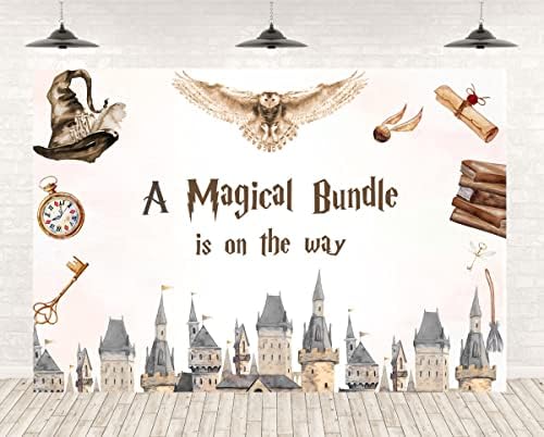 Magical Wizard pozadina za dječake djevojčice magični paket je na putu Sretan rođendan Baby Shower Party fotografija pozadina deca
