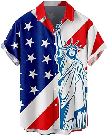 Bmisegm ljetne muške košulje za vježbanje muške zastave za Dan nezavisnosti 3d Digitalna štampa personalizirana modna metalik duga