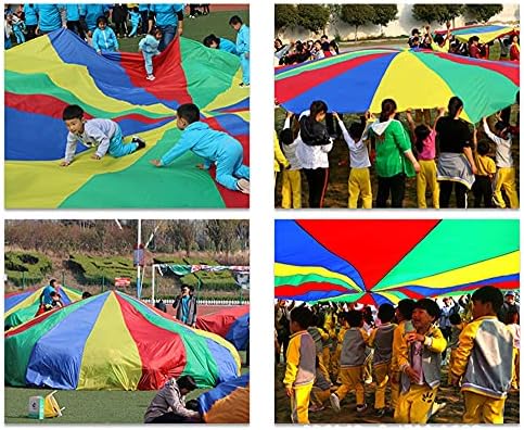 12ft dječja timska igra Rainbow padobran, grupne kooperativne igre na otvorenom, zabava za porodično druženje