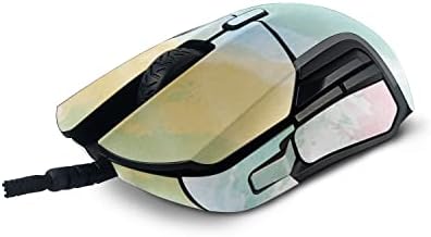 MightySkins sjajna svjetlucava koža kompatibilna sa SteelSeries Rival 5 mišem za igre-akvarelna Bijela / zaštitna, izdržljiva svjetlucava