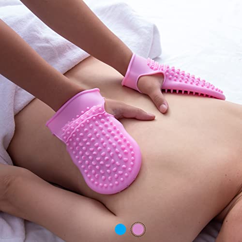 Wummi 2 parove profesionalne masažne rukavice, rukavice za masažu silikonskih tijela, dvostrano nježno tijelo pilinga za spa masažu