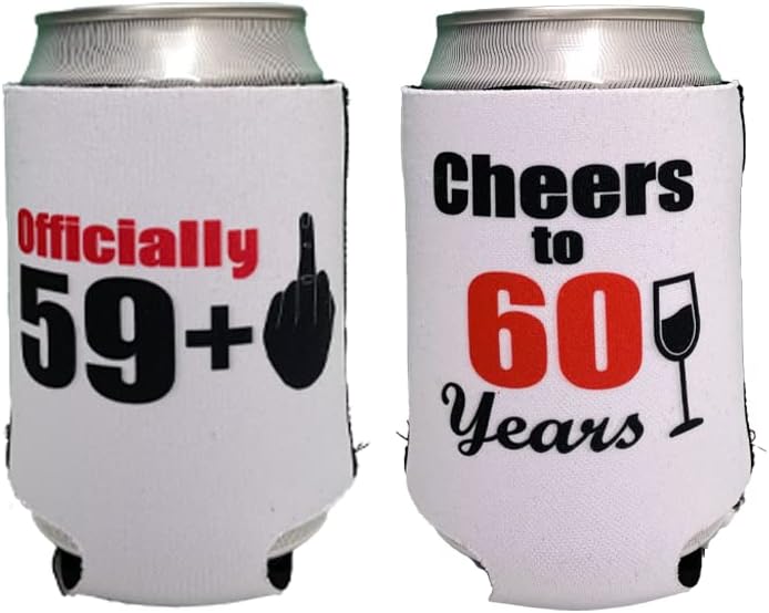 60. rođendanski poklon za muškarce žene - pivo piće piće može cool hladnije izolatore sa jednim apsorbičnim podmetačem