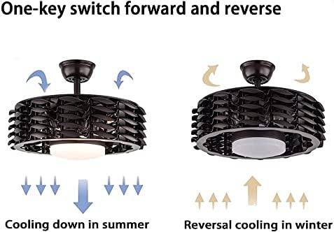 BKGDdo stropni ventilator sa svjetlima, ventilator bez rukava sa svjetlima i daljinskim upravljačem Moderni stropni ventilator LED