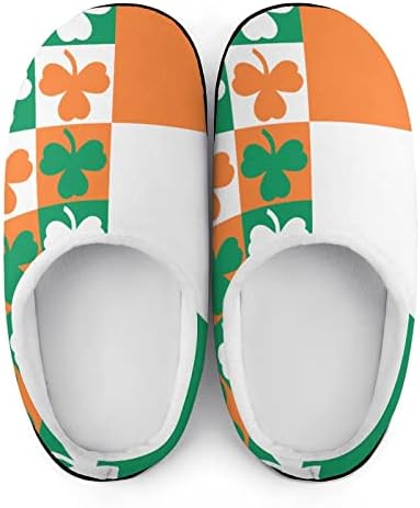 Irska Zastava Shamrock Clover ženske kućne papuče sa memorijskom pjenom topla neklizajuća unutrašnja domaća obuća