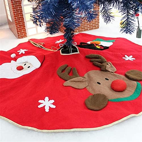 ZlxDP 90 / 100cm Xmas podne prostiraj poklopac domaće dekor božićne suknje od suknje od posteljine
