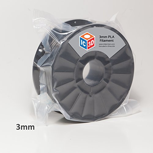 IC3D siva 2,80 mm PLA 3D filament pisača - 1kg kalem - dimenzionalna tačnost +/- 0,05 mm - 3D štamparija profesionalna ocjena - izrađena