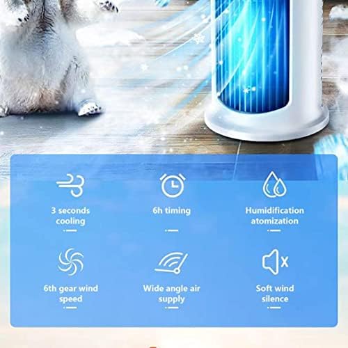 Prijenosni klima uređaj - Lični hladnjak zraka sa 6 brzina vjetra, malih hladnjaka za isparavanje s malim klima uređajima sa LED svjetlima