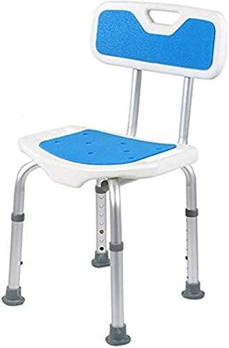 Ditudo tuš stolica za kupatilo za kupaonicu lagana aluminijumska visina sjedala Podesiva prenosiva protiv klizanja s naslonom hendikepom