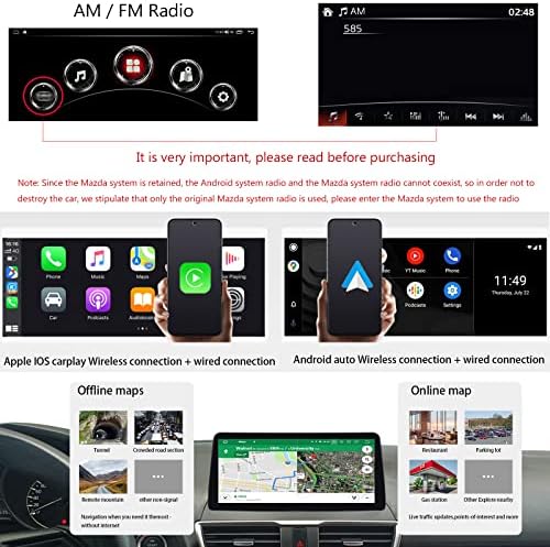 Android Car Radio 10,25 inča za Mazda 3 2014 2017 2017 2019 1920 * 720 Android 10 bežični Carplay Android Auto Stereo GPS navigacijska