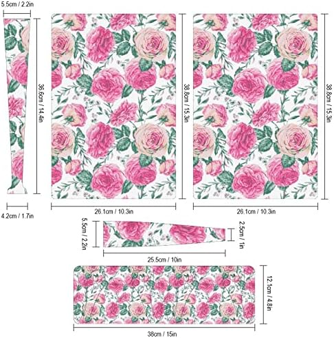 Vintage Floral Full Protective skin Cover Design naljepnica Naljepnica kompatibilna sa PS5 digitalnom konzolom i kontrolerom za izdanje