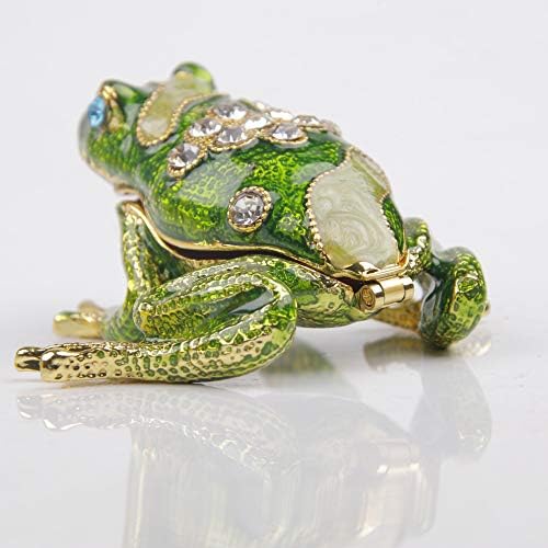 Sevenbees ručno oslikana kristalna frog figurica poklon ideja ukrasne kutije za nakit sa šarke