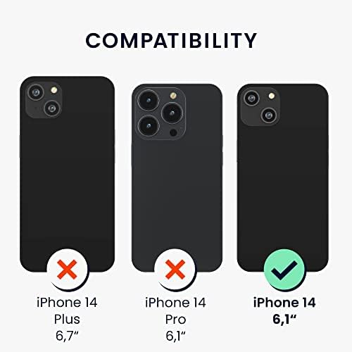 KWMobile futrola Kompatibilan je sa Apple iPhone 14 - Crossbody Case Clear Prozirni TPU telefon s kaišem za metalni lanac - prozirno