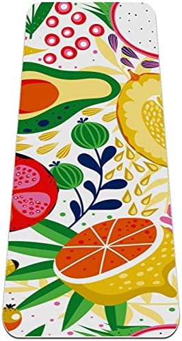 Siebzeh Fruit Premium Thick Yoga Mat Eco Friendly Rubber Health & amp; fitnes non Slip Mat za sve vrste vježbe joge i pilatesa