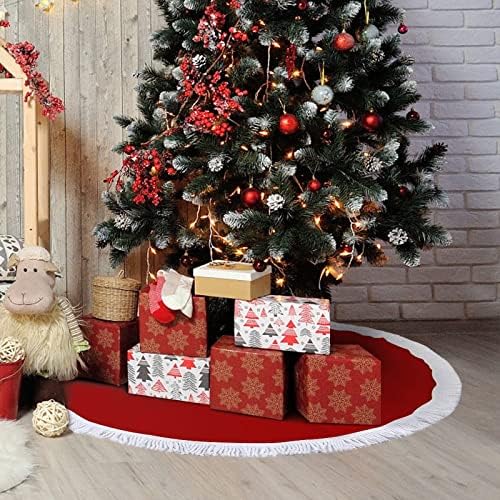 Obožavam penguine božićne suknje Xmas Tree Mat Tassel ukrasi za ukrase za odmor 30/36/48 inča