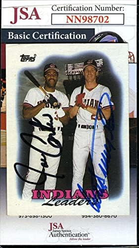 Joe Carter Corey Snyder JSA COA Autograph 1988 Potpisan ručni nosač - bejzbol autografrirane kartice