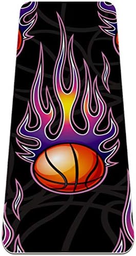 Siebzeh Sports Basketball Power Fire Purple Premium Thick Yoga Mat Eco Friendly Rubber Health & amp; fitnes Non Slip Mat za sve vrste