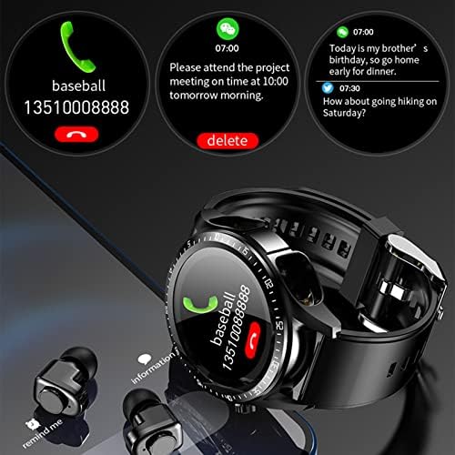 Moresec Smart Watch s ušicom, 1,28 inčni Bluetooth sat Fitness Watch, praćenje aktivnosti i pametni satovi s otkucajem srca, monitor