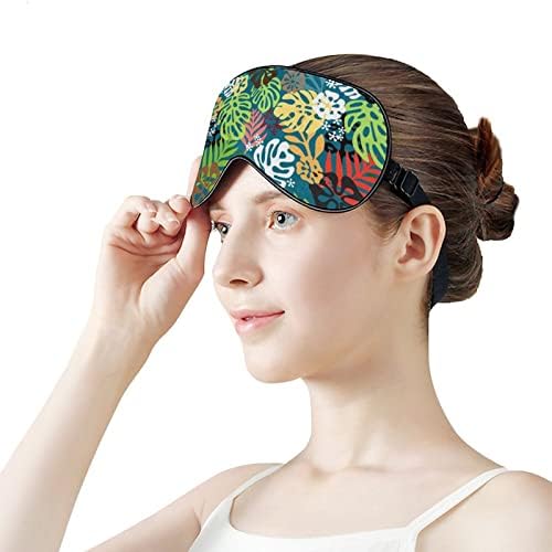 Ljetna egzotična cvjetna tropska maska ​​za spavanje palca meka za povezivanje prenosiva maska ​​za oči s podesivim remenom za muškarce