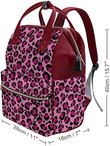 Ružičasti Leopard ispisan ruksak ruksak vodootporna mama ruksak za mamu Veliki kapacitet