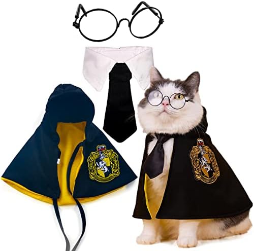 Kostimi za mačke sa naočarima i kravatama Cosplay kostim Set savršen za zabavu i poklone za ljubitelja mačjih pasa
