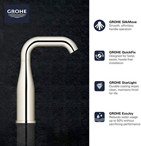 GROHE 2348500A ESSENCE Jednorodna rupa Slavina za kupaonicu s jednom ručicom, veličina srednjeg, mesinga, starlight hrom