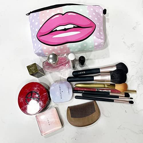 FUMAFI Fashion Red Lips Lazy Makeup Bag torbica sa patentnim zatvaračem putni kozmetički Organizator