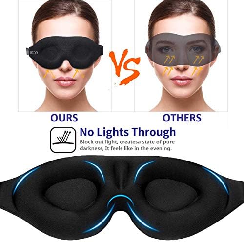 Mzoo Sleep maska za oči za muškarce žene, 3d Konturirana šolja maska za spavanje & povez za oči, konkavna oblikovana noćna maska za
