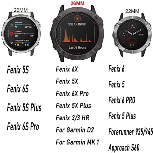 DJDLFA 26 22 20mm traka za sat za Garmin Fenix 6 6x Pro 5 5x Plus 3hr traka od nerđajućeg čelika Fenix6 Fenix5 Watch Quick Release