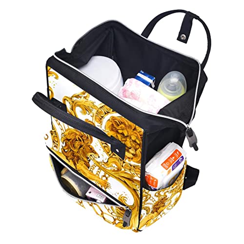 Zlatni lanac u boji Životinjski lava pelena tote torbe mama ruksak veliki kapacitet pelena torba za staračku torbu za brigu o bebama