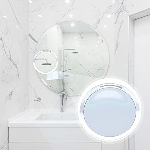 Zlopljivo zrcalo za usisavanje za kupatilo usisano zrcalo Veliki antif tuš zrcal fleksibilno povećalo ogledalo LED osvijetljeno ispraznost