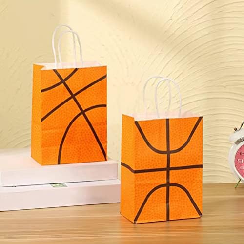 Ipetboom Kids Basketball 12pcs Košarkačke torbe za poklon papir Candy torbe za zabavu Torbe za bare Sports Present Goodie torbe za