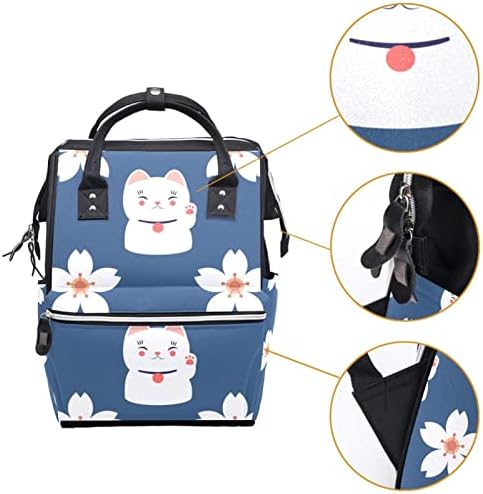 Japan Crtani Lucky Cat Cherry cvjetovi ruksak ruksaka Veliki kapacitet backpad patentnih kapaciteta patentnih patentnih patentnih