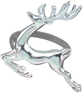 VALICLUD STOLNI NAPKIN Prsteni božićni jeleni prsten za salvete za božićne salvete za Xmas Holiday party večeru Vjenčanje stolni stol