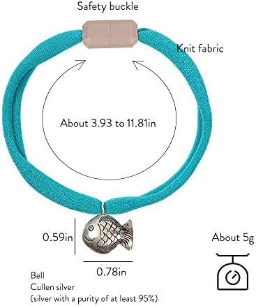 Necono ovratnik za mačke - Luce Bell 10 boja-Ultra lagana tkanina u obliku ribe ručno rađena