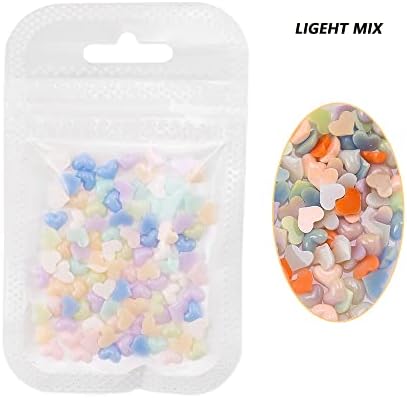 50pcs / Pack Nail Art dekoracija gradijent ljubavi u obliku srca smola osvježavanje za DIY manikir čari dodatna oprema dizajn