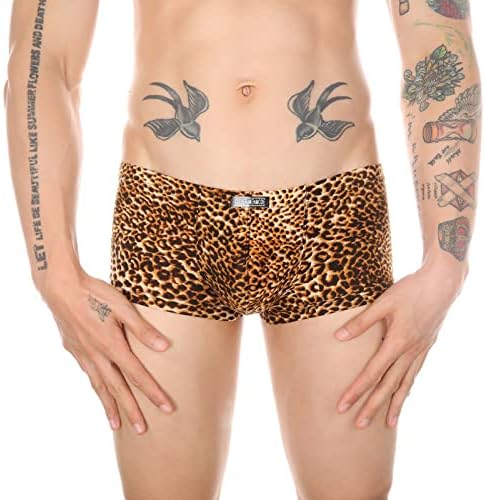 Muški donji rub bokseri s niskim strukom seksi leopard printski tajice za odmor za odmor na plaži Striped kupaći kostim veliki i visoki