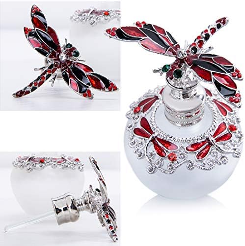 YU FENG 40ml Crveni Dragonfly Dekorativni i 10ml Vintage ukras ukrasni fantastični Fory Crystal Parfem Decanter bočice