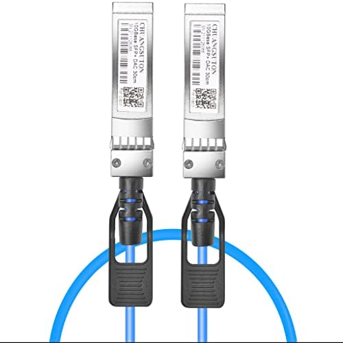 CHUANGSUTON 10G SFP+ DAC Twinax kabl za Arista 10GbE pasivni SFP+ SFP+ Gigabit Ethernet bakarni kabl 0.2 m plave boje