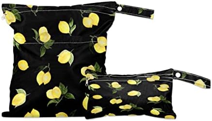 2pcs vodootporna mokra suha torba Šareno jesenje cvijeće koji se može prekrajati ručna krpa za otkup s dva patentnih džepova kupaćim