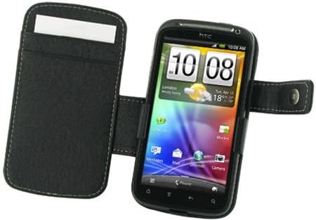 Monako Tip knjige Crna kožna poklopac sa CAS-om sa odvojivim kaiš za T-Mobile HTC senzacije 4G